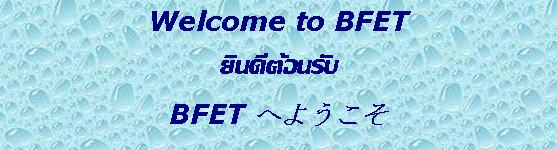 Text Box: Welcome to BFETԹյ͹ѺBFET へようこそ 